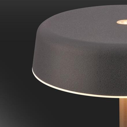 BRILONER Pala stolní lampička - 2W, 200lm, bezdrátová, LED, dotykový vypínač, stmívatelné, antracit 7668015