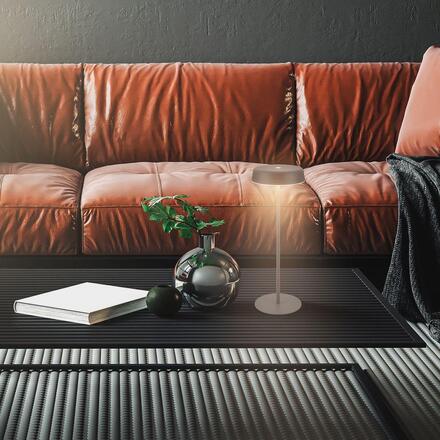 BRILONER Pala stolní lampička - 2W, 200lm, bezdrátová, LED, dotykový vypínač, stmívatelné, antracit 7668015