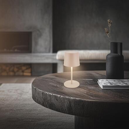 BRILONER Bota stolní lampa - 1,8W, 120lm, nabíjecí, LED, stmívatelné, dotykový vypínač, teplá bílá, béžová 7708011