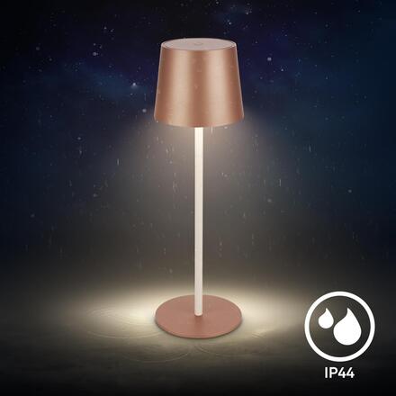 BRILONER Bota stolní lampa - 2,6W, 120lm, nabíjecí, LED, stmívatelné, dotykový vypínač, teplá bílá, kávová 7708014