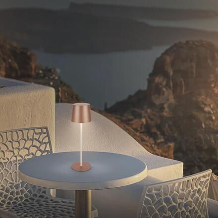 BRILONER Bota stolní lampa - 2,6W, 120lm, nabíjecí, LED, stmívatelné, dotykový vypínač, teplá bílá, kávová 7708014