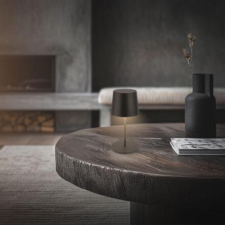 BRILONER Bota stolní lampa - 1,8W, 120lm, nabíjecí, LED, stmívatelné, dotykový vypínač, teplá bílá, černá 7708015