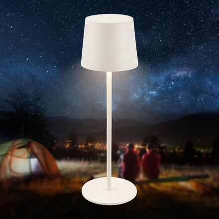 BRILONER Bota stolní lampa - 1,8W, 120lm, nabíjecí, LED, stmívatelné, dotykový vypínač, teplá bílá, bílá 7708016