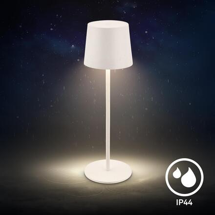 BRILONER Bota stolní lampa - 1,8W, 120lm, nabíjecí, LED, stmívatelné, dotykový vypínač, teplá bílá, bílá 7708016