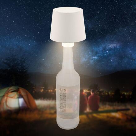 BRILONER Bota lampička na láhev - 1,8W, 120lm, nabíjecí, LED, stmívatelné, dotykový vypínač, teplá bílá, bílá 7709016