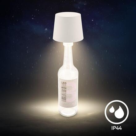 BRILONER Bota lampička na láhev - 1,8W, 120lm, nabíjecí, LED, stmívatelné, dotykový vypínač, teplá bílá, bílá 7709016