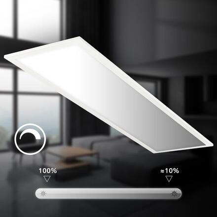 BRILONER Piatto svítidlo LED panel 100x25 cm - 24W, 2600lm, stmívatelné, dálkový ovladač, CCT, bílé 7767016