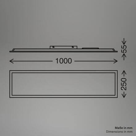 BRILONER Piatto svítidlo LED panel 100x25 cm - 24W, 2600lm, stmívatelné, dálkový ovladač, CCT, bílé 7767016