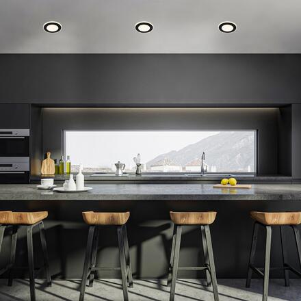 BRILONER Gima 3ks sada LED vestavné bodové svítidlo, 3 krokové ovládání, černá 7988035