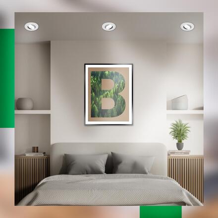 BRILONER 3ks sada LED vestavné bodové svítidlo EEK A  2W, 230V, nastavitelné, ultraploché, 9mm, matný chrom 7989034