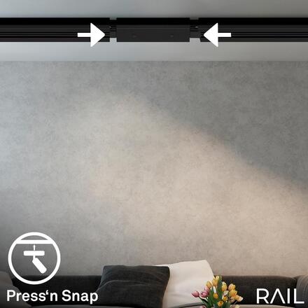 BRILONER Napájení lištový systém 230V – vysokonapěťový, 1-fázový, přisazený, černá 8002005