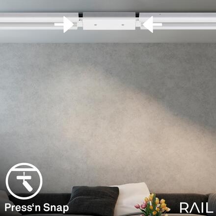 BRILONER Napájení lištový systém 230V – vysokonapěťový, 1-fázový, přisazený, bílá 8002006