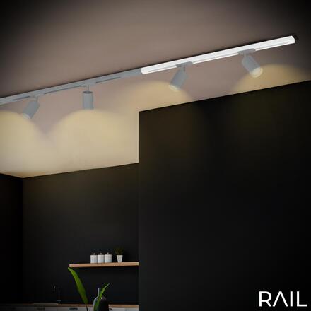 BRILONER 1fázový vysokonapěťový systém kolejnice – 230V, kov, 75 cm, přisazená, bílá 8003006