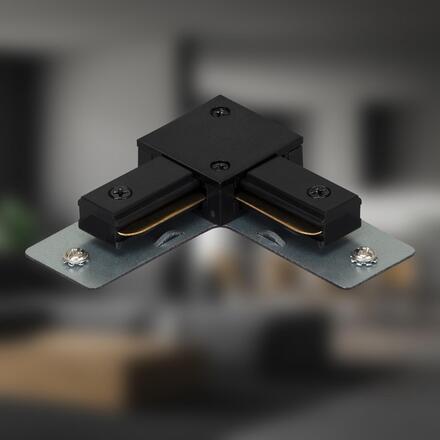 BRILONER Rohová spojka lištový systém 230V – 90 st., vysokonapěťový, 1-fázový, přisazený, černá 8004005