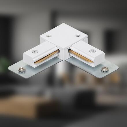 BRILONER Rohová spojka lištový systém 230V – 90 st., vysokonapěťový, 1-fázový, přisazený, bílá 8004006