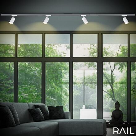 BRILONER LED spot GU10 lištový systém 230V – vysokonapěťový, 13,8cm, otočný/nastavitelný, bílý 8005016