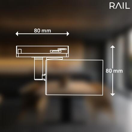 BRILONER LED spot GU10 lištový systém 230V – vysokonapěťový, 13,8cm, otočný/nastavitelný, bílý 8005016