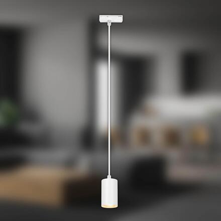 BRILONER LED závěsné svítidlo GU10 lištový systém 230V – vysokonapěťový, moderní 145 cm, bílé 8006016