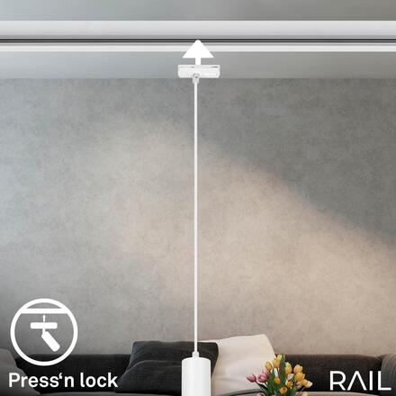 BRILONER LED závěsné svítidlo GU10 lištový systém 230V – vysokonapěťový, moderní 145 cm, bílé 8006016