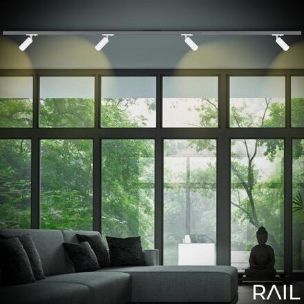 BRILONER LED spot 5,5W lištový systém 230V vysokonapěťový, stmívatelné, teplá bílá, 4x10 cm, bílý 8007016