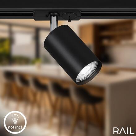 BRILONER Lištový systém sada 225 cm do L - 3x 230V lišta 1-fázová, 6x spot GU10, černá 8010065