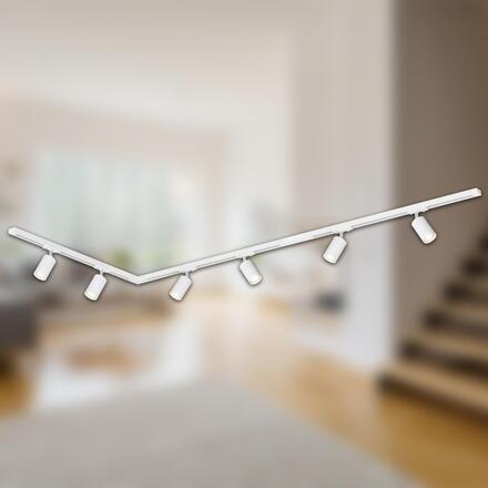 BRILONER Lištový systém sada 225 cm do L - 3x 230V lišta 1-fázová, 6x spot GU10, bílá 8010066