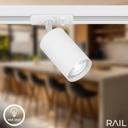 BRILONER Lištový systém sada 225 cm do L - 3x 230V lišta 1-fázová, 6x spot GU10, bílá 8010066