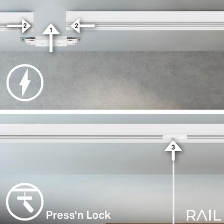 BRILONER 1-fázový lištový systém, kompletní sada, 4x LED závěsná svítidla, bílá 8016046