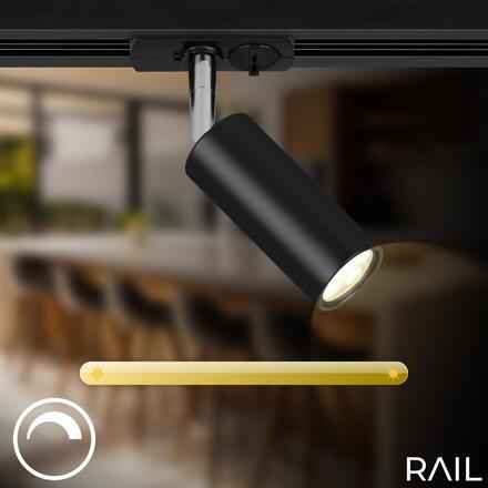 BRILONER 1-fázový lištový systém, kompletní sada, 4x LED spoty, černá 8017045