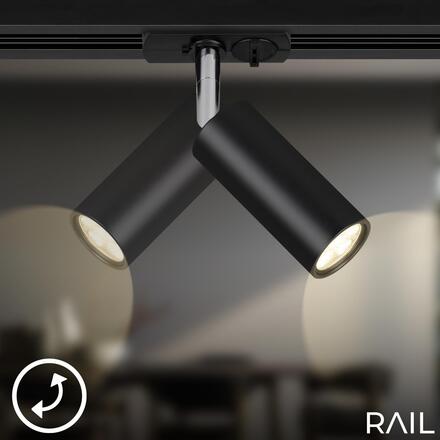 BRILONER 1-fázový lištový systém, kompletní sada, 4x LED spoty, černá 8017045