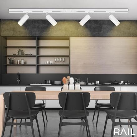 BRILONER 1-fázový lištový systém, kompletní sada, 4x LED spoty, bílá 8017046