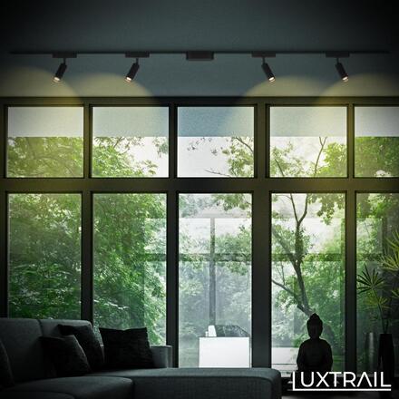 BRILONER Startovací sada lištový systém nízké napětí 200 cm, 2x 48V lišta, 4 LED spoty, s trafem, černá 8025045