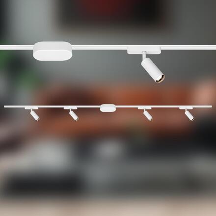 BRILONER Startovací sada lištový systém nízké napětí 200 cm, 2x 48V lišta, 4 LED spoty, s trafem, bílá 8025046