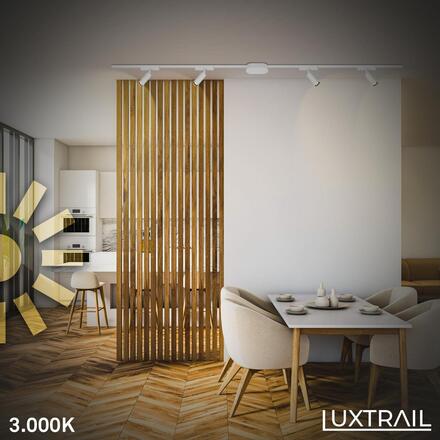 BRILONER Startovací sada lištový systém nízké napětí 200 cm, 2x 48V lišta, 4 LED spoty, s trafem, bílá 8025046