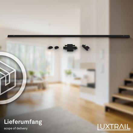 BRILONER 1fázový nízkonapěťový systém kolejnice 48V, kov, 100 cm, přisazený, černá 8028005