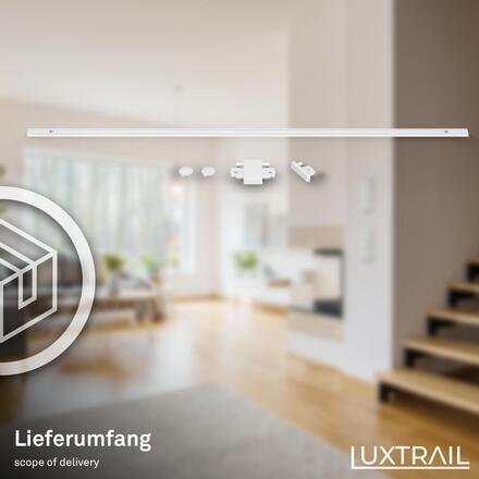 BRILONER 1fázový nízkonapěťový systém kolejnice 48V, kov, 100 cm, přisazený, bílá 8028006