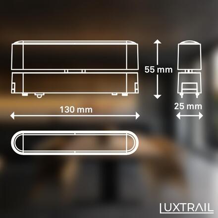 BRILONER LUXTRAIL lištový systém 48V, LED Tracklight, 5,5W, 720lm, nastavitelné, bílé 8030016
