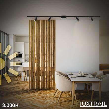 BRILONER LUXTRAIL lištový systém 48V, LED spot, 5W, 450lm, nastavitelné, černá 8031015