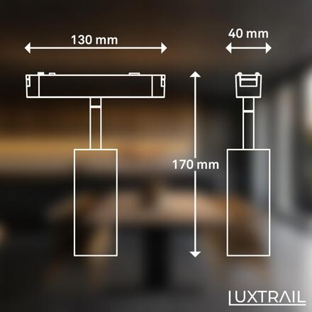 BRILONER LUXTRAIL lištový systém 48V, LED spot, 5W, 450lm, nastavitelné, černá 8031015