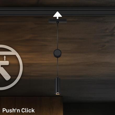 BRILONER LUXTRAIL lištový systém 48V, LED závěsné svítidlo, nastavitelná výška, černá 8032015