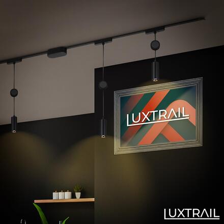BRILONER LUXTRAIL lištový systém 48V, LED závěsné svítidlo, nastavitelná výška, černá 8032015
