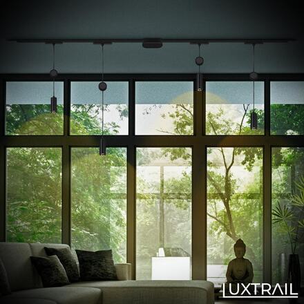 BRILONER LUXTRAIL lištový systém 48V, LED závěsné svítidlo, nastavitelná výška, černá 8032015