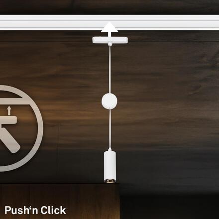 BRILONER LUXTRAIL lištový systém 48V, LED závěsné svítidlo, nastavitelná výška, bílé 8032016