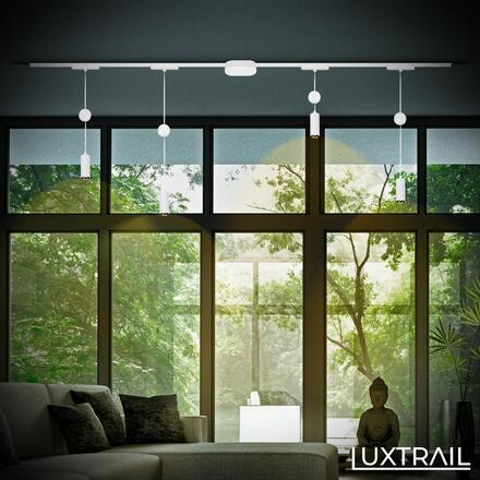 BRILONER LUXTRAIL lištový systém 48V, LED závěsné svítidlo, nastavitelná výška, bílé 8032016