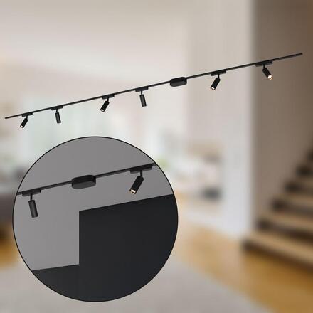 BRILONER Luxtrail lištový systém, kompletní sada, 6x LED spoty, černá 8033065