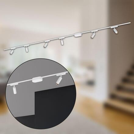 BRILONER Luxtrail lištový systém, kompletní sada, 6x LED spoty, bílá 8033066