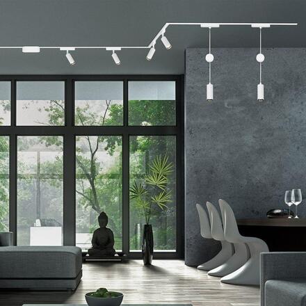 BRILONER Luxtrail lištový systém, 6x spot, 2x závěsná svítidla, do U/Z, bílá 8037086