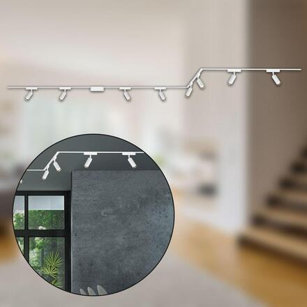 BRILONER Luxtrail lištový systém, 8x LED spoty, do U/Z, bílá 8039086