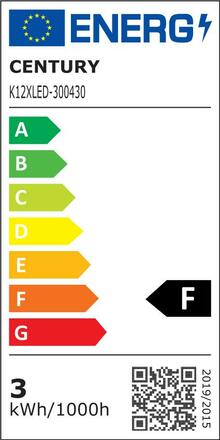 CENTURY LED spot MAXILED 3W 12VDC/AC MR11 3000K 185Lm 30d 35x38mm IP20 CEN K12XLED-300430