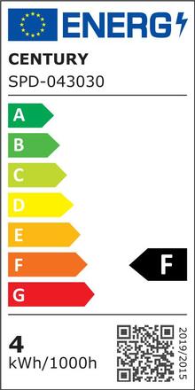 CENTURY Liniové SVÍTIDLO LED SPEEDY 300x20x30mm 4W 3000K 340Lm 130d IP20 včetně kabelu 230V a vypínače CEN SPD-043030